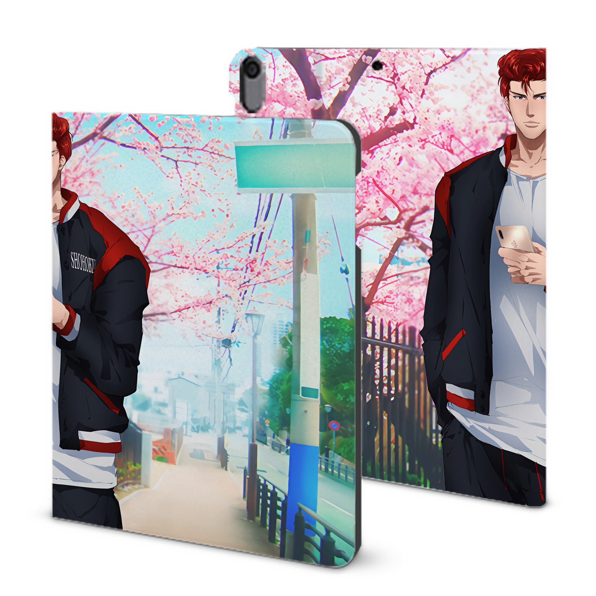 （画像用） SLAM DUNK／スラムダンク IPad ケース ブック型 PUレザー TPU 耐衝撃 軽量 薄型 ペン収納なし 全面保護 IPad 各モデル対応